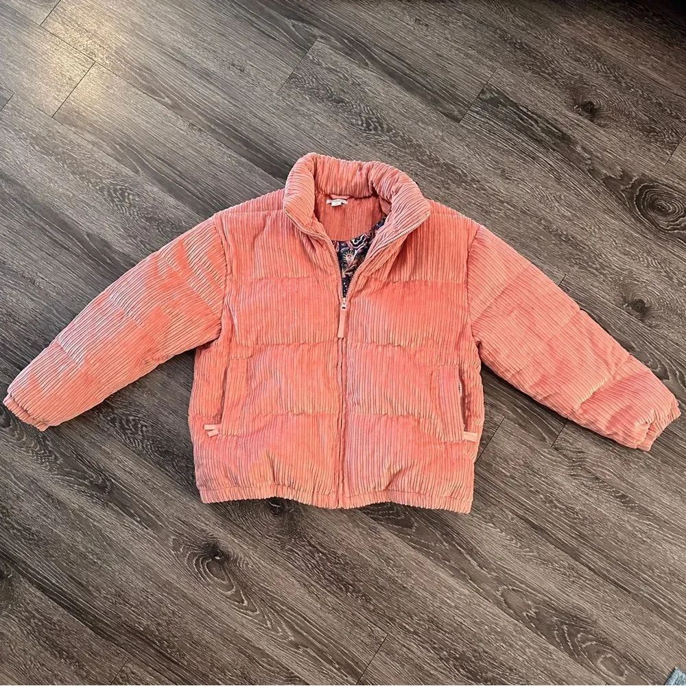 Sundance Pink Florrie Duck Down Fill Puffer Corduroy Jacket
